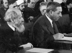 Martin Buber, Judah Magnes (rechts) 1946