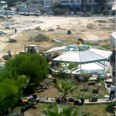 Zerstörung Etehad Kulturzentrum Gaza