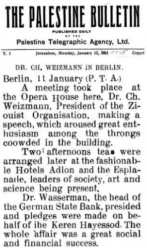 Dr. Weizmann in Berlin