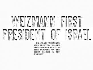 Chaim Weizmann erster Präsident Israels